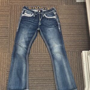 Rock Revival Women's Blue Faded Bootcut Jeans